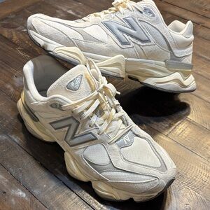 New Balance Off-White and Light Gray Sneakers